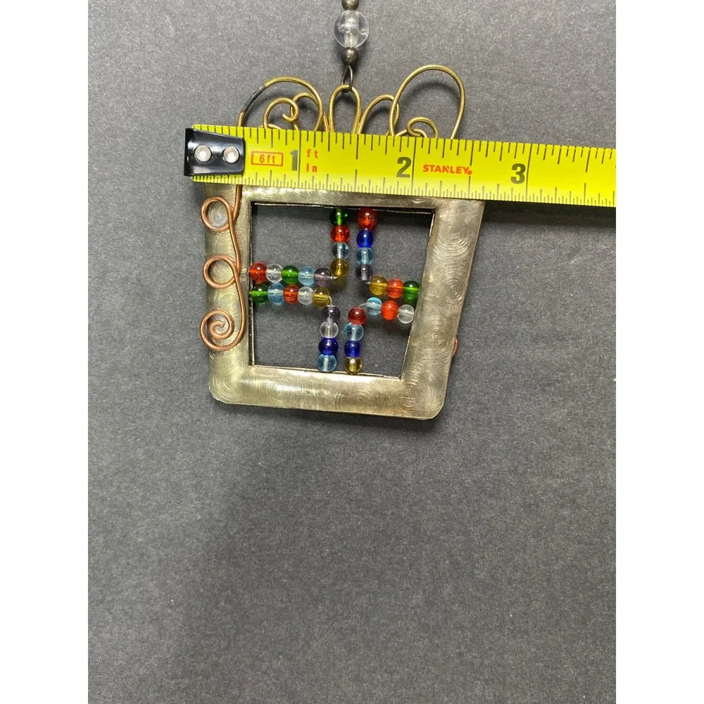 Handcrafted Beaded Gift Box Christmas Ornament Mix‎ Metals Brass Copper Metal